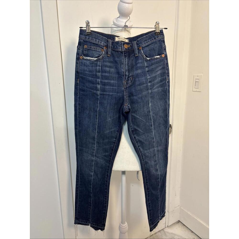 Madewell Jeans W27 L25”The High-Rise Slim Boyjean Seamed Edition Blue Distressed